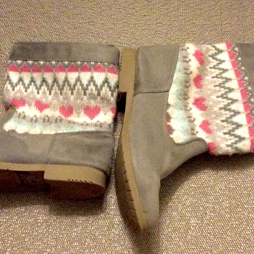 Gray Girls Gymboree Boots Cute